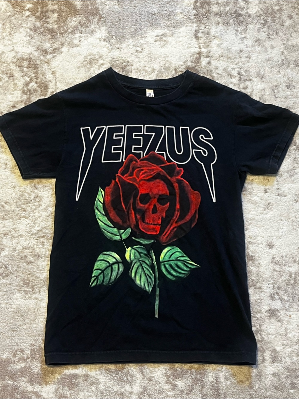 Yeezy Yeezus Tour 2013 T-Shirt Small Black Kanye West Skull Rose Alstyle Heavy